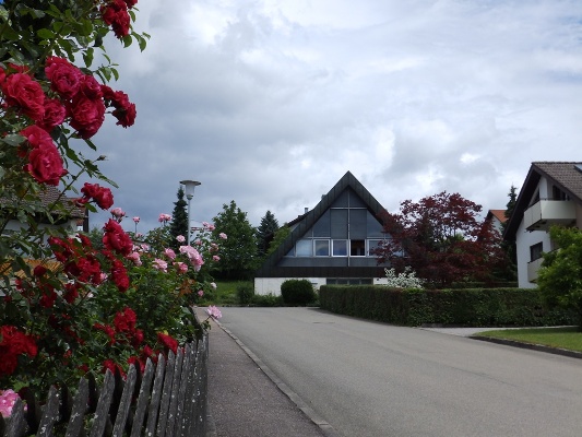 Bergstrae mit Blick auf Buchhandlung Heesen