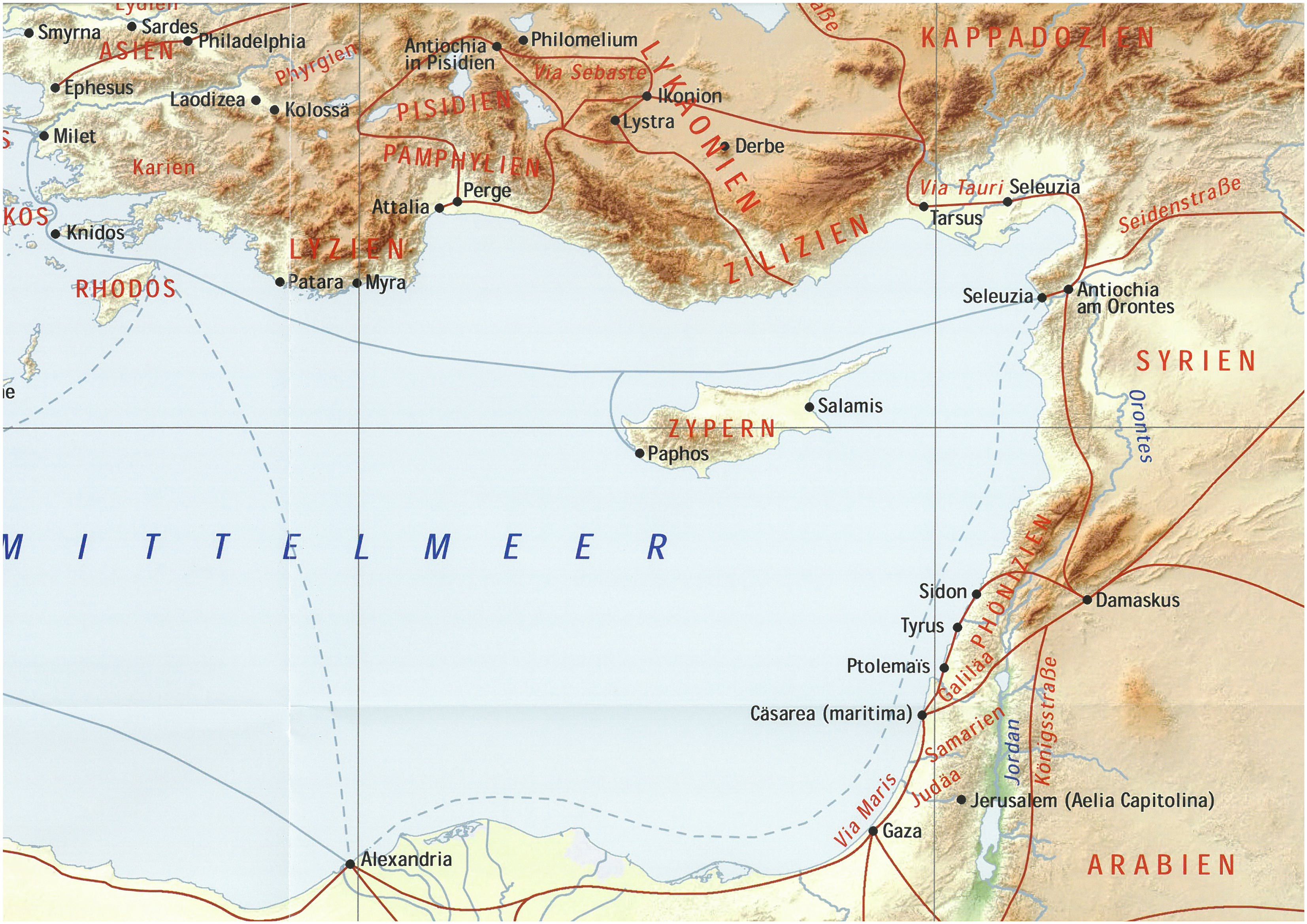 Landkarte israel altes testament