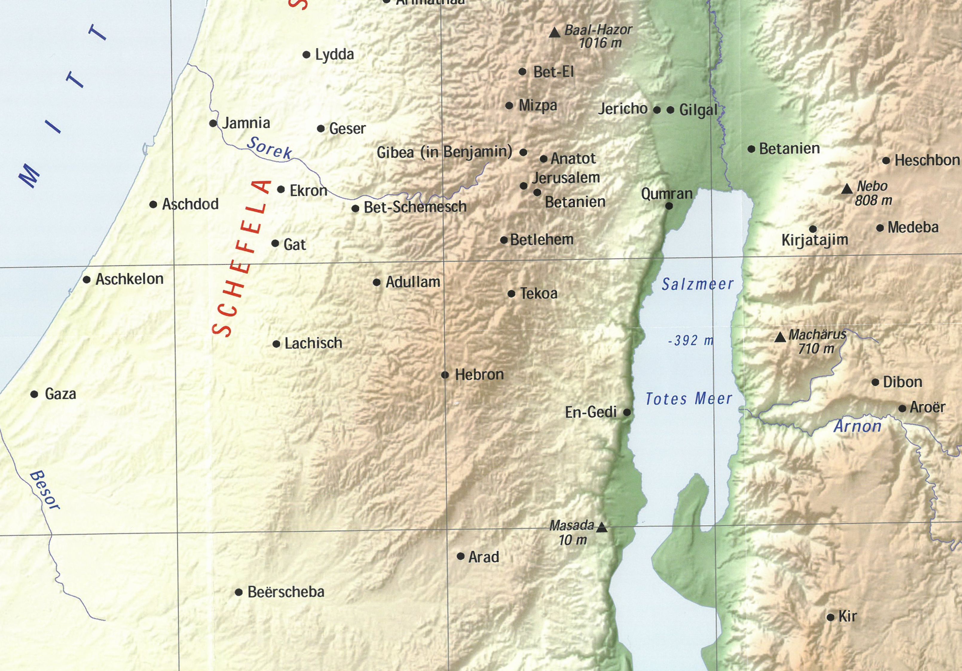 Landkarte israel bibel